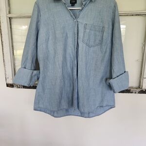J. Crew Chambray Button-Up Shirt